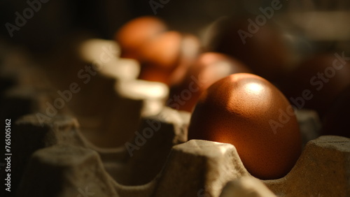 Wallpaper Mural Chicken eggs placed in a stall With the morning light in the kitchen Torontodigital.ca
