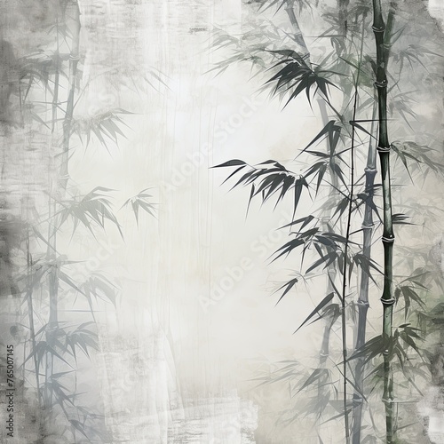 gray bamboo background with grungy text