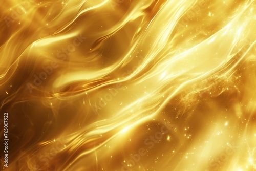 Ornate Abstract golden background. Brush wave. Generate Ai