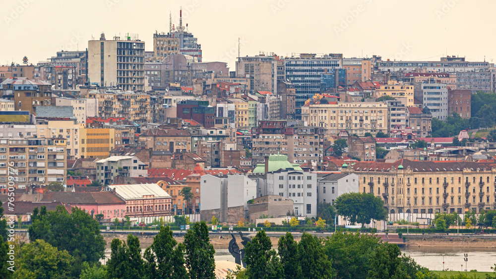 Old Belgrade Serbia Cityscape Skyline at Summer Day