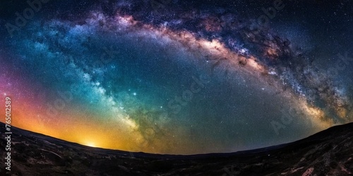 Milky Way galaxy with stars and nebula in the universe.