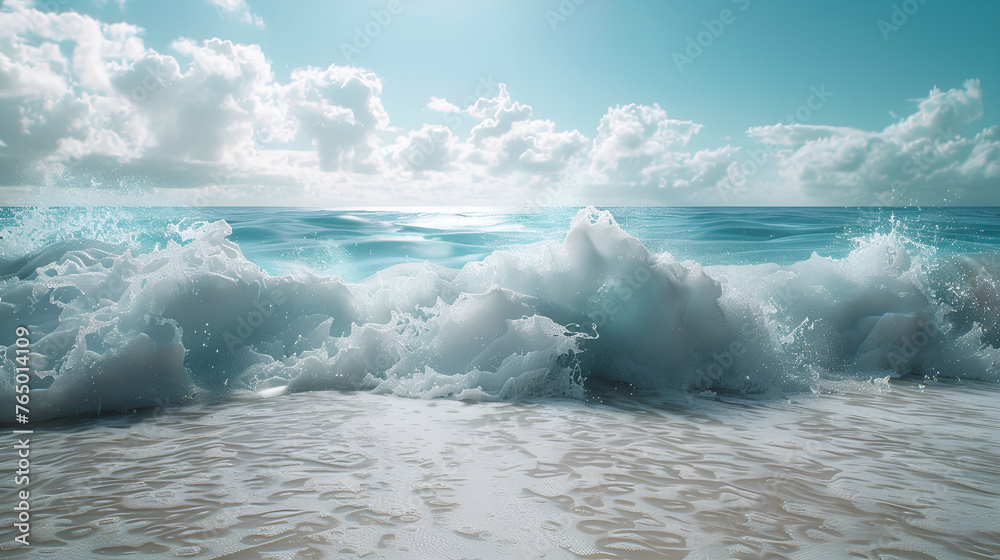 Fototapeta premium Water surface with ripples and sunlight reflections