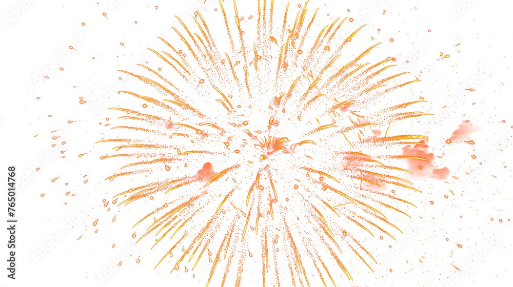 festive fireworks on an isolated transparent background. Fireworks png, salute, explosion png - obrazy, fototapety, plakaty 