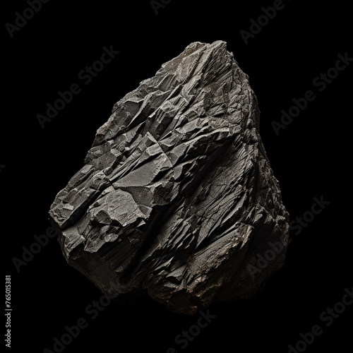 pictures of a minimalistic rock on a black background, in the style of ambient occlusion сreated with Generative Ai © Andrii Yablonskyi