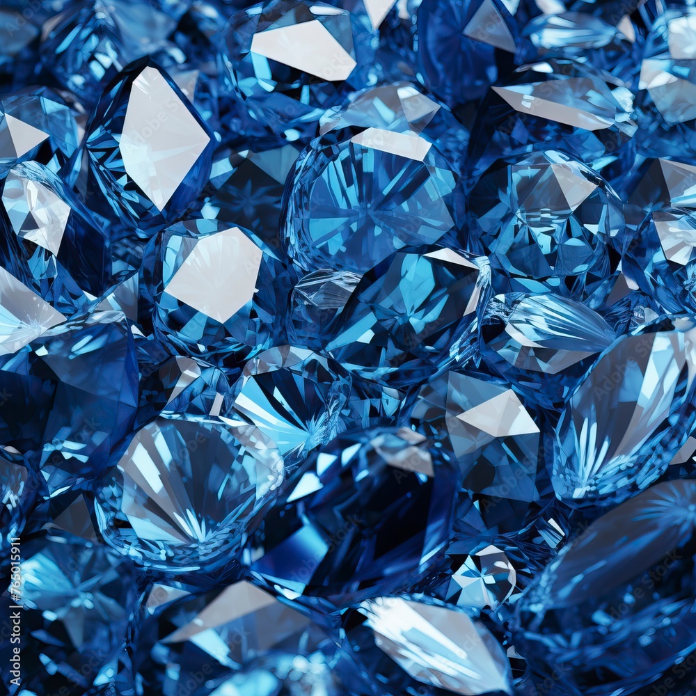 Beautiful background of blue diamonds or gemstones Beautiful background of blue diamonds or gemstones