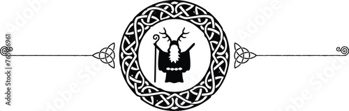 Elegant Celtic Symbols Header - Triquetras, Druid