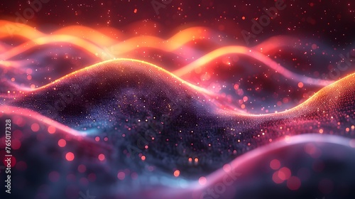 3d render  abstract background with colorful spectrum. Bright neon rays and glowing lines.