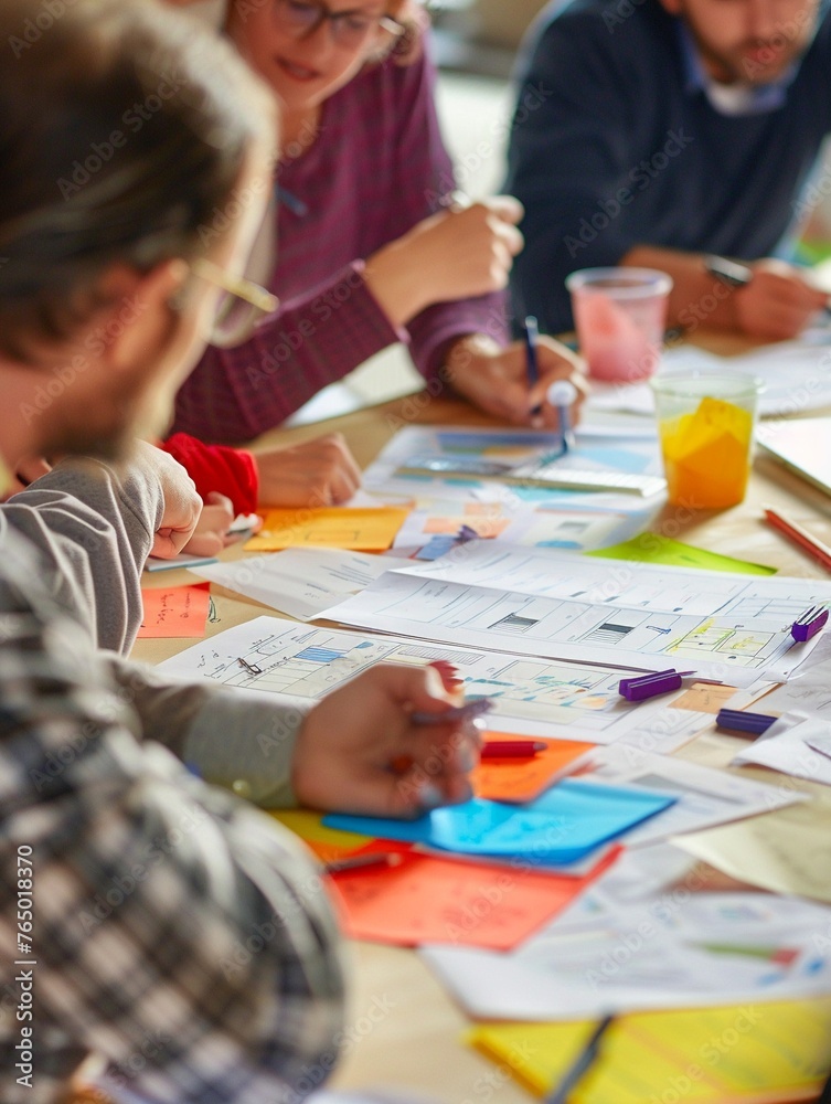 Meeting room with a dynamic discussion over house mortgage plans, showing diverse stakeholders involved in decisionmaking Meeting room with a dynamic discussion over house mortgage plans, showing diverse stakeholders involved in decisionmaking