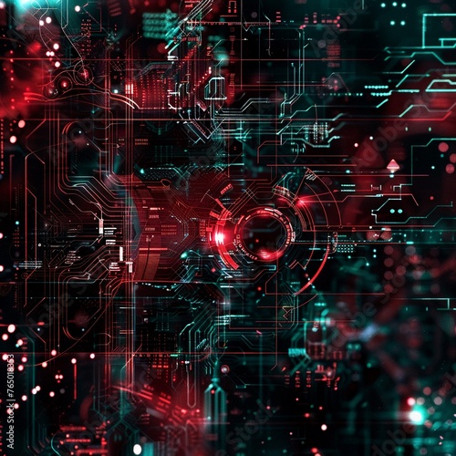 Intricate patterns of a cyber threat evolving, the striking art of digital warfare