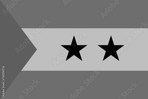 Sao Tome and Principe flag - greyscale monochrome vector illustration. Flag in black and white