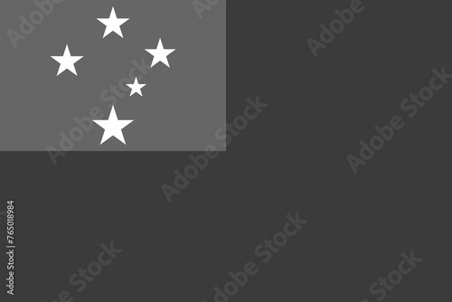 Samoa flag - greyscale monochrome vector illustration. Flag in black and white