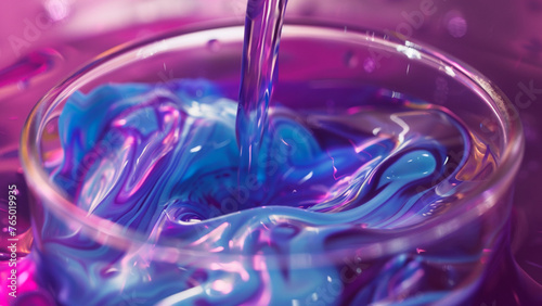 splash cup mixed drink glass blue and pink