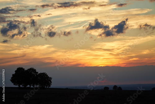 Sonnenuntergang am Haarstrang, Ense-Ruhne, Soester Börde, Kreis Soest, 2023  photo