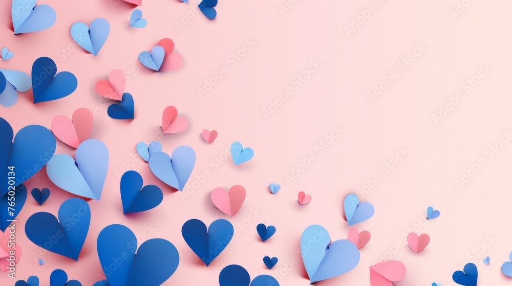 Artistic vector illustration of abstract heart background template design