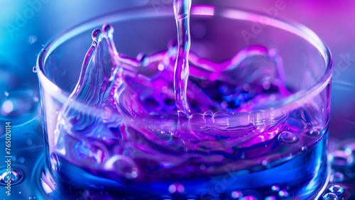 splash cup mixed drink glass blue and pink