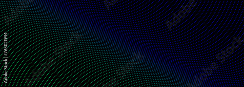 Abstract dot wave line with moving particles on background . Digital cyberspace  Big data analytics  3d rendering  machine learning  and predictive analytics.
