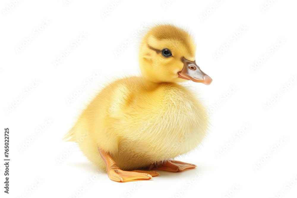 Cute little duckling isolated on white background Cute little duckling isolated on white background