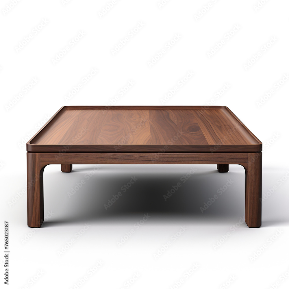 a modern solid wood square coffee table with a simple design сreated with Generative Ai a modern solid wood square coffee table with a simple design сreated with Generative Ai