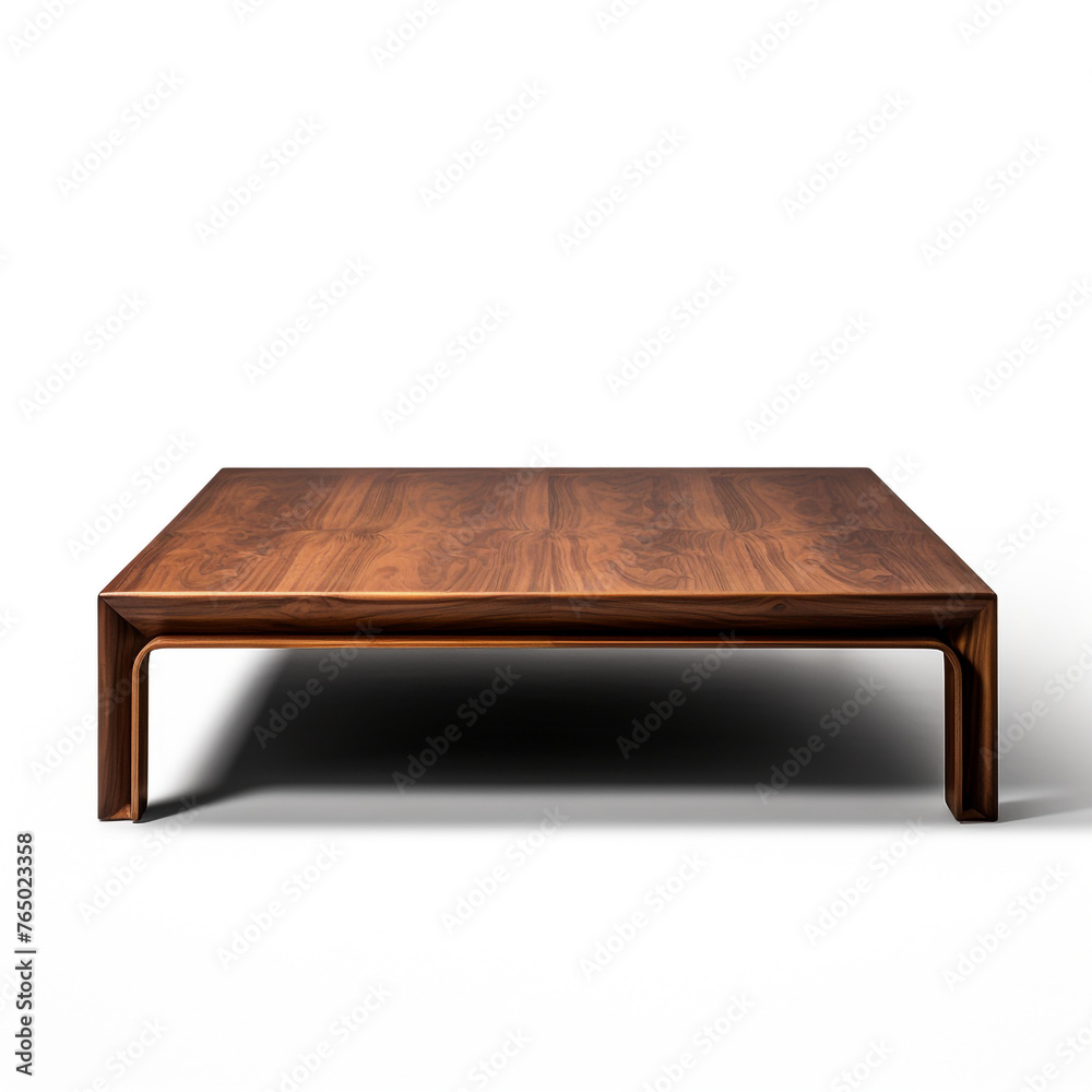 a modern solid wood square coffee table with a simple design сreated with Generative Ai a modern solid wood square coffee table with a simple design сreated with Generative Ai