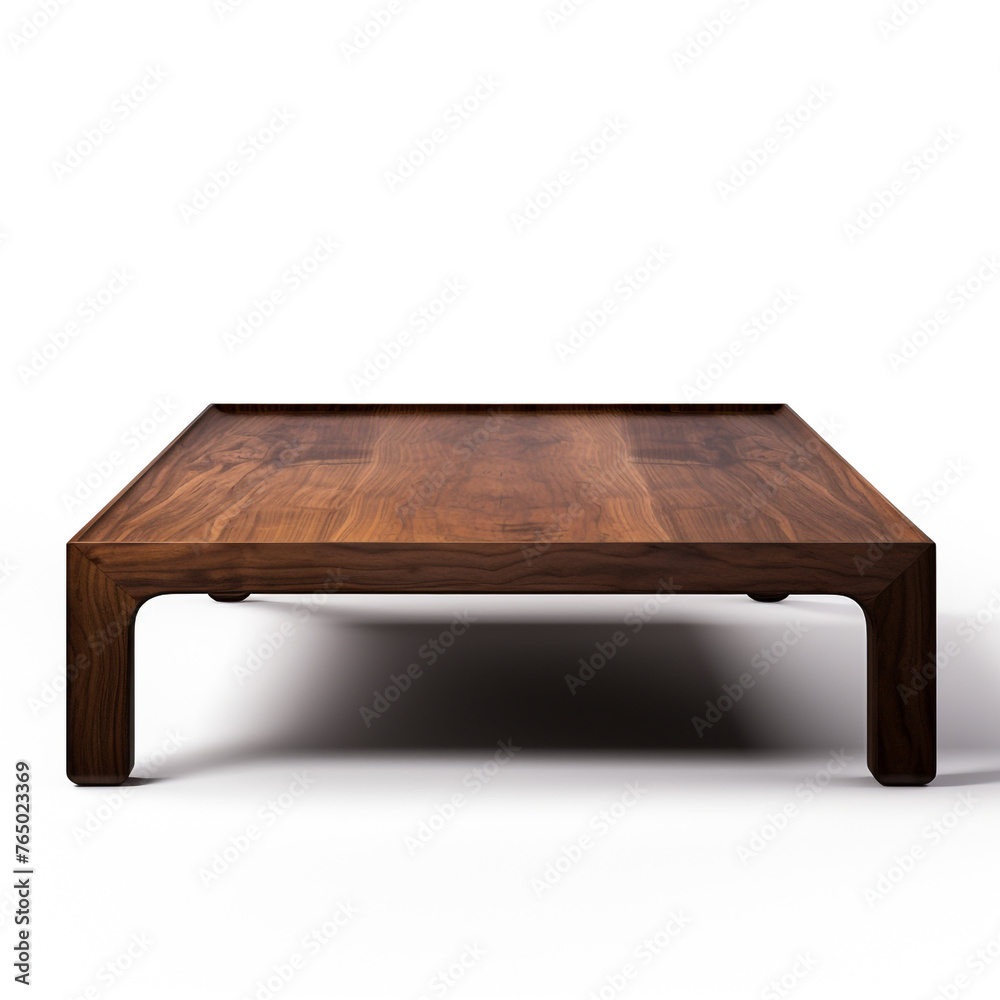 a modern solid wood square coffee table with a simple design сreated with Generative Ai a modern solid wood square coffee table with a simple design сreated with Generative Ai