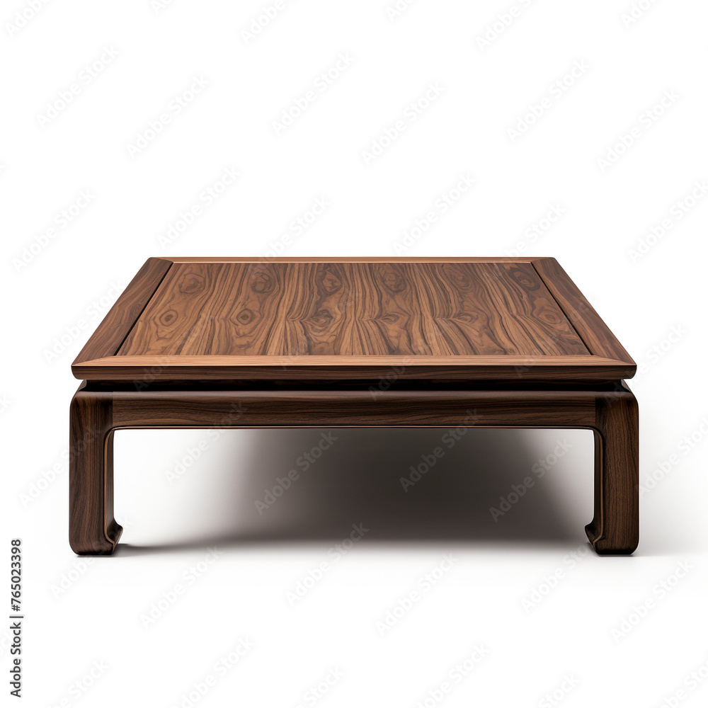 a modern solid wood square coffee table with a simple design сreated with Generative Ai a modern solid wood square coffee table with a simple design сreated with Generative Ai