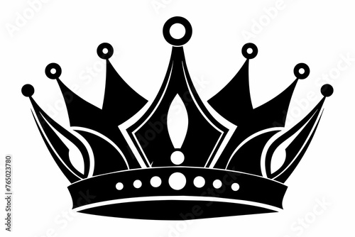 the silhouette of the crown vector illustration 