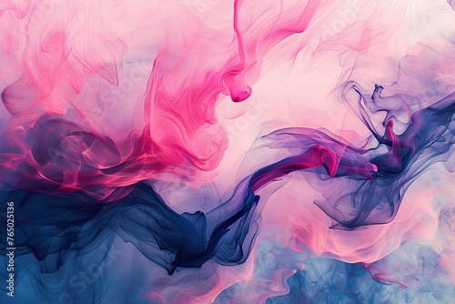 Close Up of Colorful Gradient Smoke. Abstract Background with Liquid Flames.