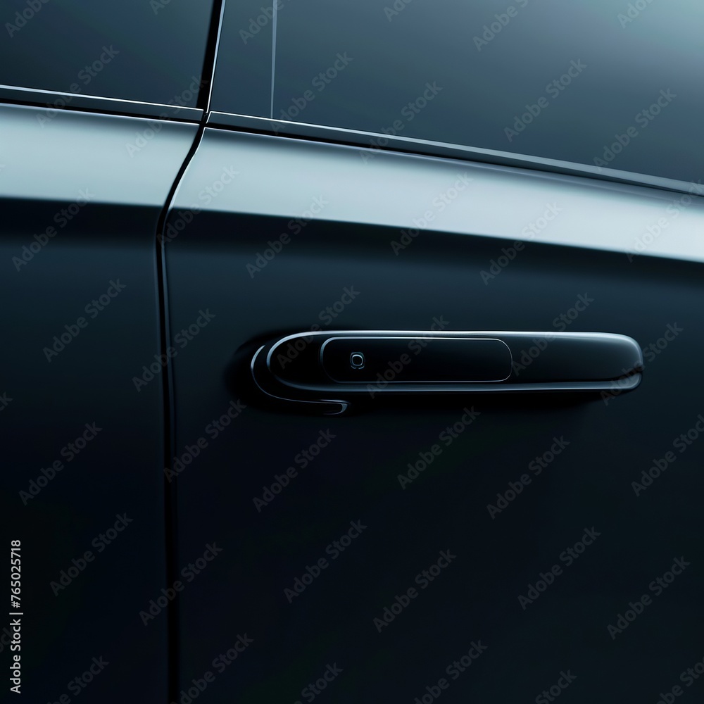 Closeup Shot of Handle Car Door