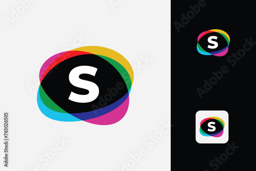 colorful letter s logo design vector template