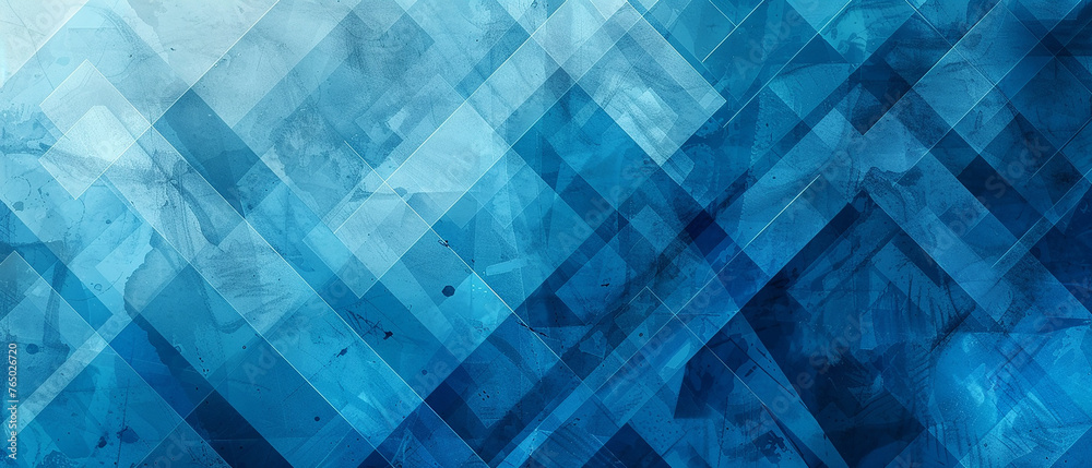 Triangle and Square pattern in Blue and light blue colors