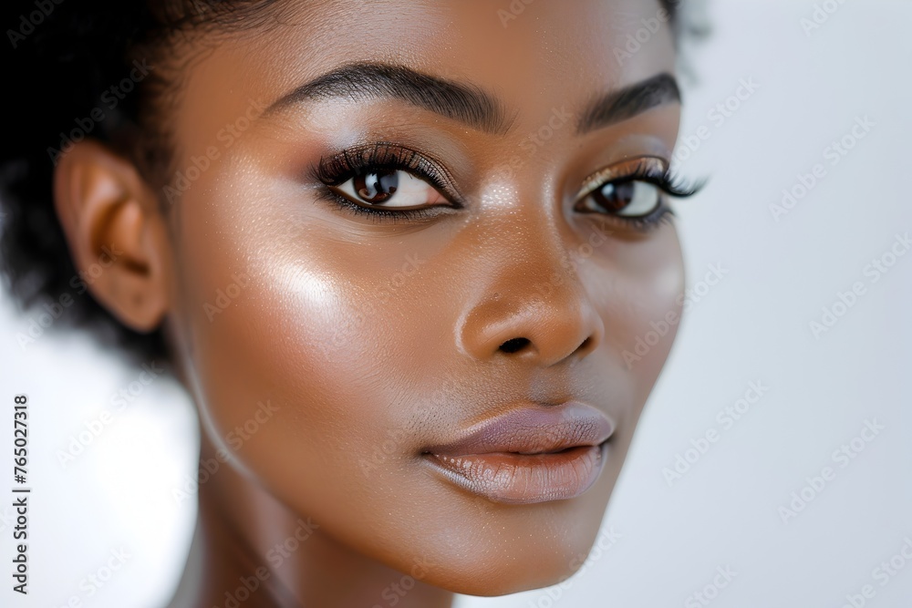 Celebrating African Beauty: A Portrait of Flawless Skin and Subtle Makeup
