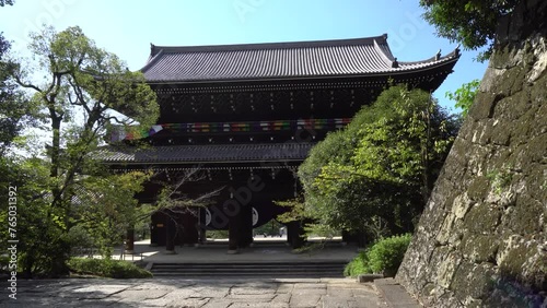 Ancient Japanese Architecture - Giant Wooden Temple Gate in Kyoto