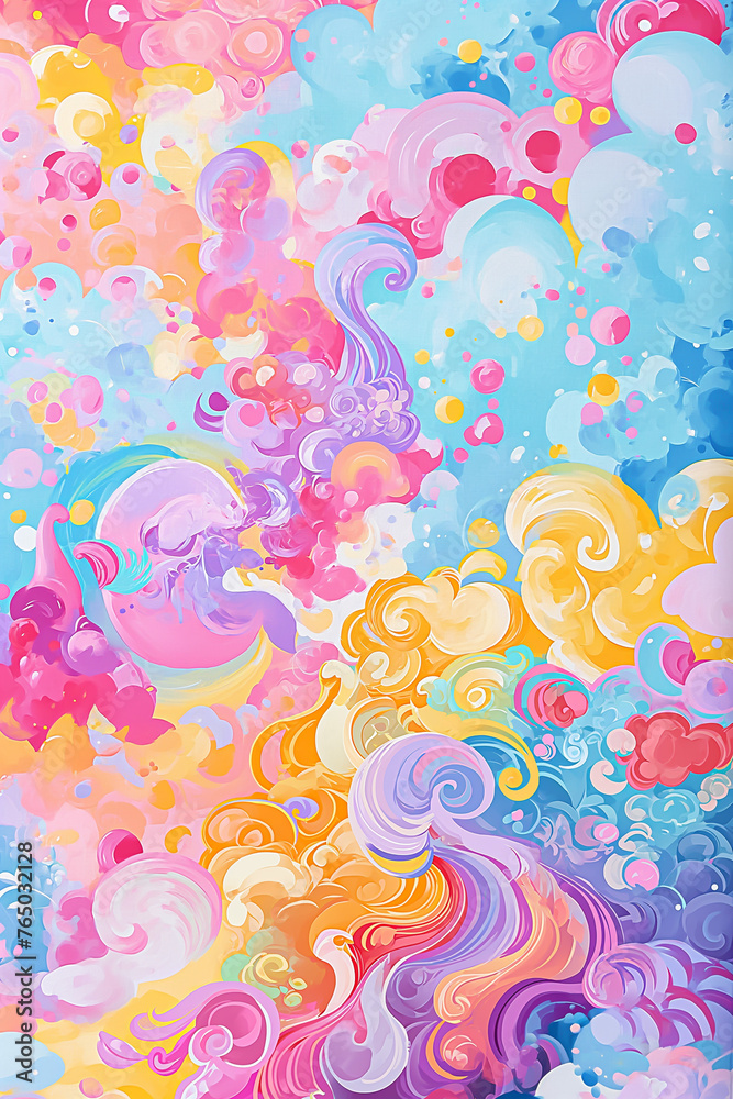 Background image of a watercolor picture in a fantasy forest