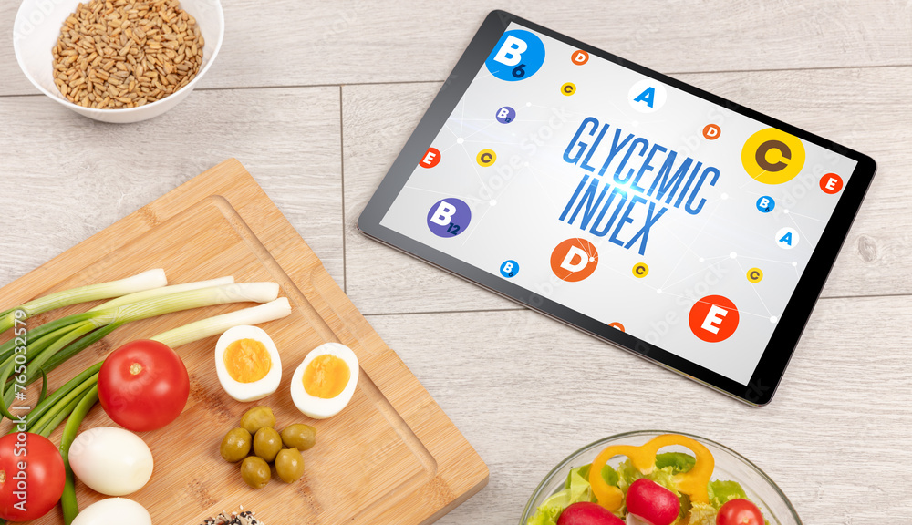 Healthy Tablet Pc compostion concept