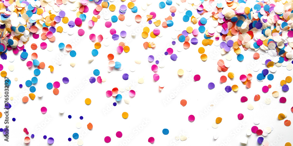 Falling sprinkles  isolated on transparent png.
