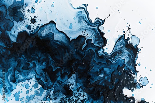 blue watercolor gradient paint grunge texture background. Generative AI