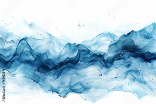 Alcohol ink blue texture. Fluid ink abstract background. blue abstract painting background.  Generative ai