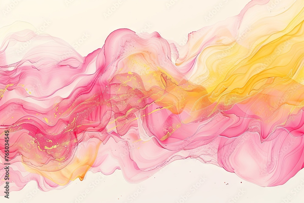 Alcohol ink orange pink texture. Fluid ink abstract background. orange pink abstract painting background.  Generative ai