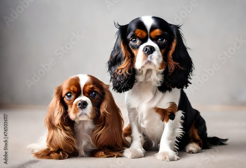 Obraz na płótnie Cavalier King Charles spaniel puppies