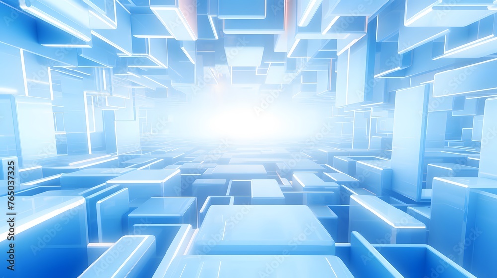 3d rendering of white and blue abstract geometric background. Scene for advertising, technology, showcase, banner, game, sport, cosmetic, business, metaverse. Sci-Fi Illustration. Product display 3d rendering of white and blue abstract geometric background. Scene for advertising, technology, showcase, banner, game, sport, cosmetic, business, metaverse. Sci-Fi Illustration. Product display