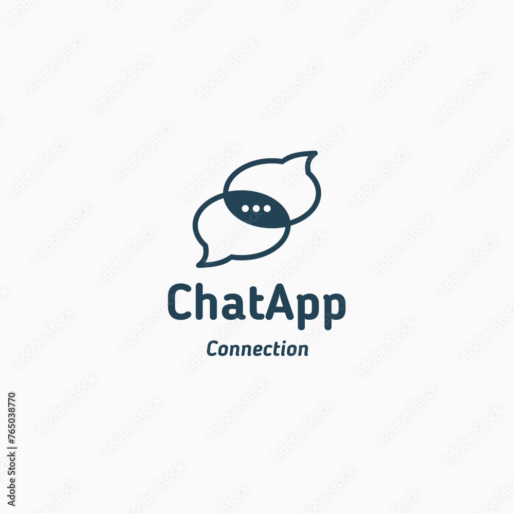 Chat app logo vector