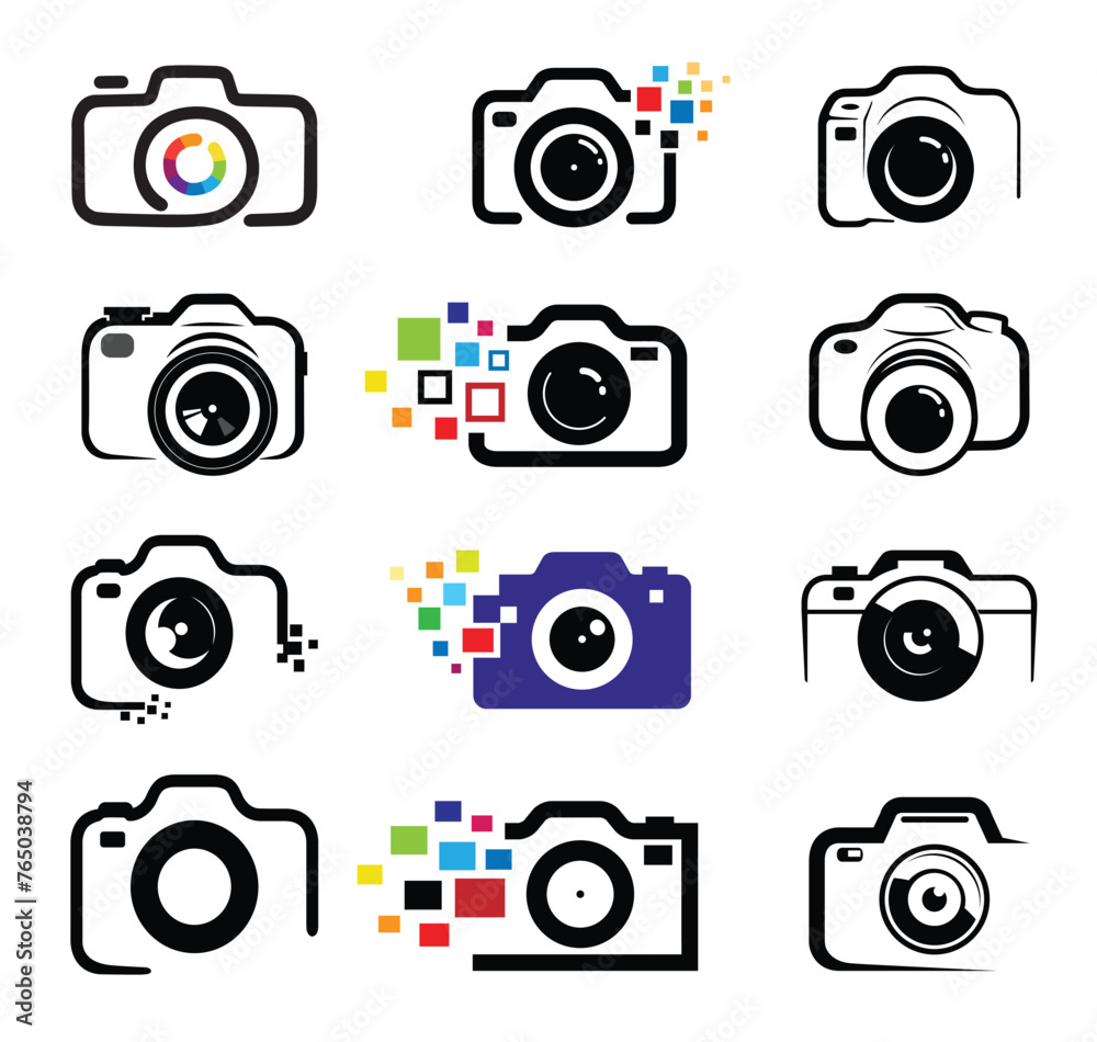 Creative Camera Photography Devices Collection Logo Vector Symbol Icons Design llustration Creative Camera Photography Devices Collection Logo Vector Symbol Icons Design llustration