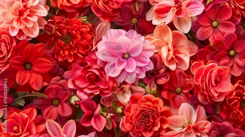 Red floral background