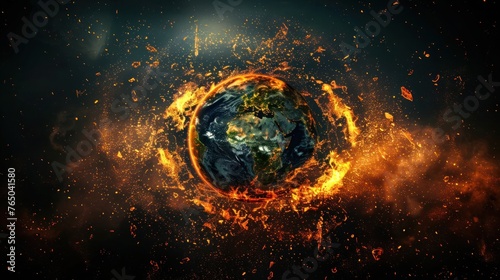 Negative effects of the climate change to the planet Earth.