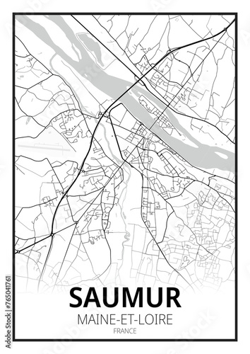 Billede på lærred Saumur, Maine-et-Loire