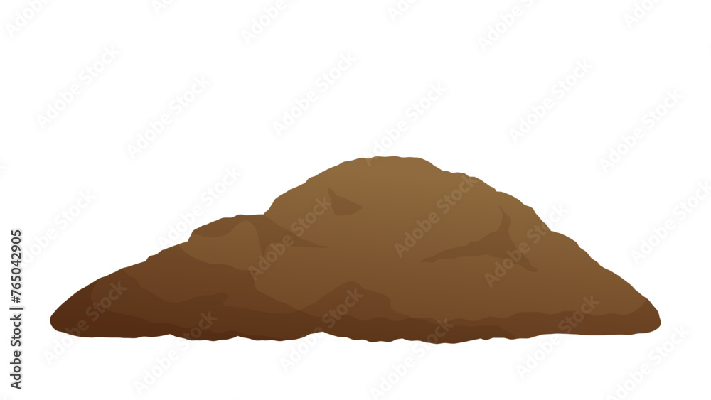 山に盛った土のイラスト素材