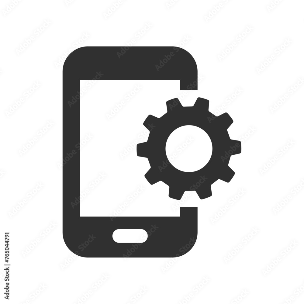 Mobile phone device settings icon vector illustration Mobile phone device settings icon vector illustration