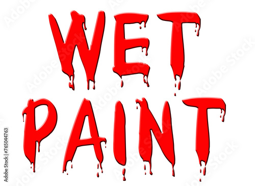 Wet paint. photo