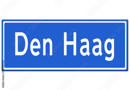 Digital illustration - Den Haag / The Hague city sign