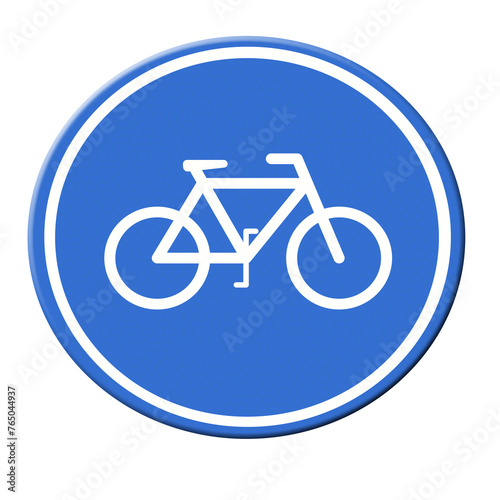 Digital illustration - Cycle lane road sign